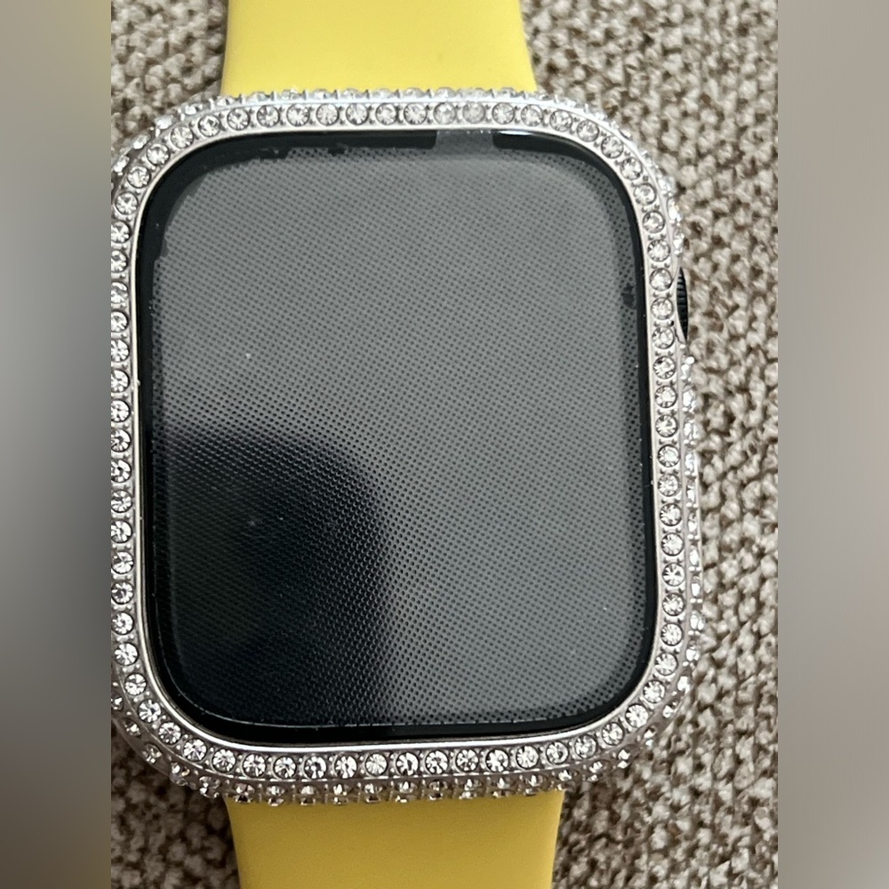 Yellow Smartwatch with Silver Bezel